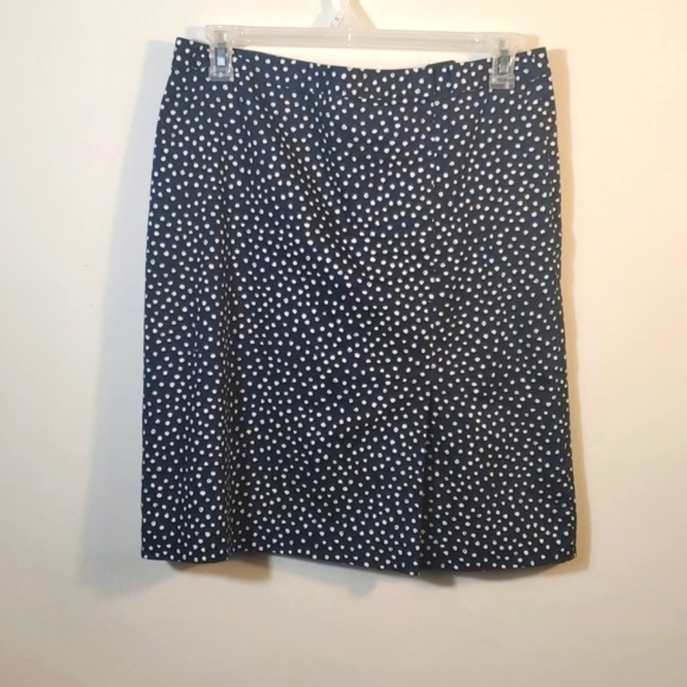 Navy Polka Dot A Line skirt Size 12